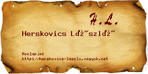 Herskovics László névjegykártya